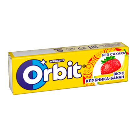 Жевательная резинка без сахара Orbit White Клубника-Банан 13,6г