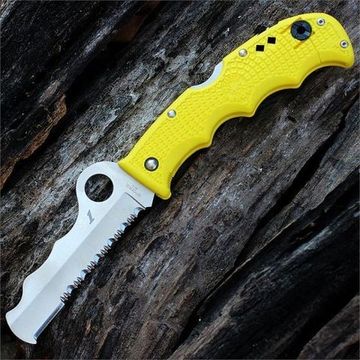 Складной нож Spyderco Assist Salt 79PSYL c клинком из стали H1, рукоять FRN