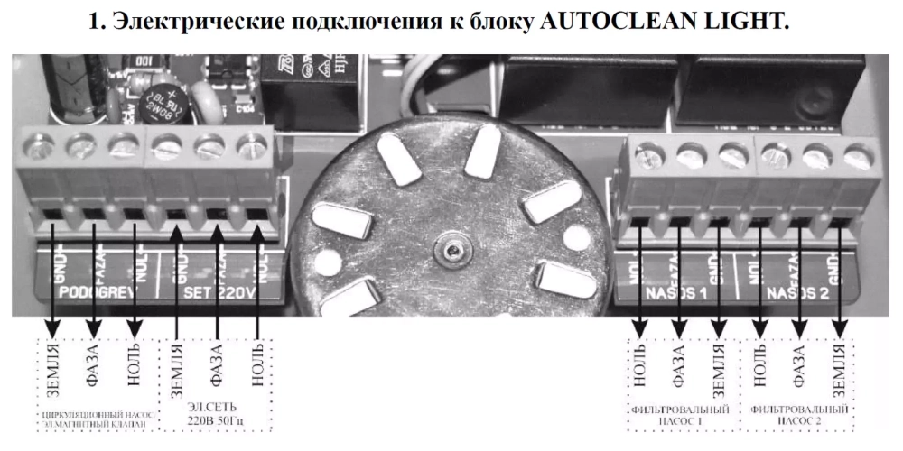 АКОН Автоматическое управление 6-ти позиционным Вентилем  AUTOCLEAN LIGHT 1½"- 2"