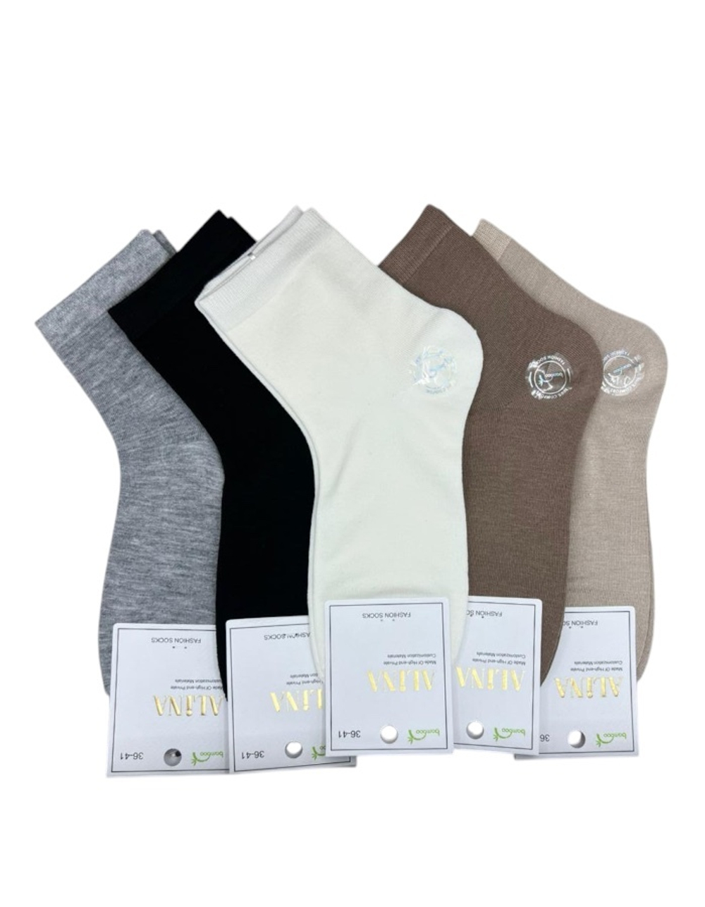 Носки женские из бамбука - набор 10 пар