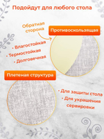 Салфетка сервировочная плетеная круглая 38см, цвет микс