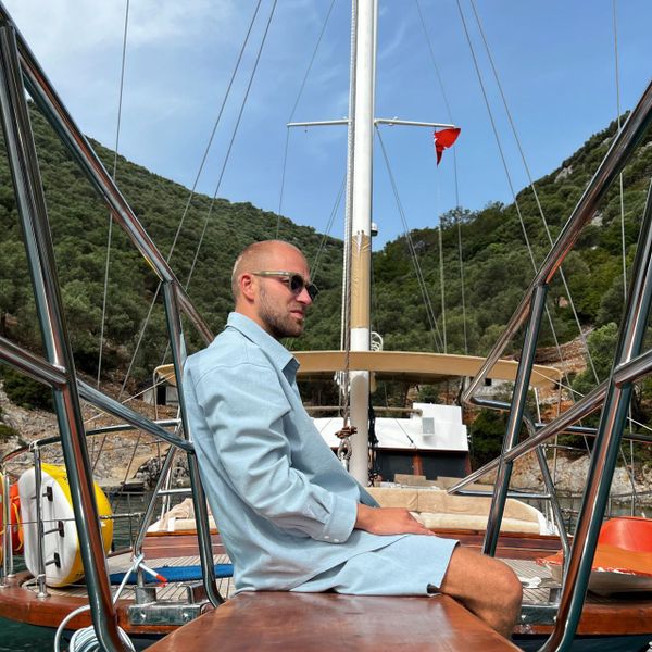 Рубашка #4 Джинсовая Голубая - фото 1