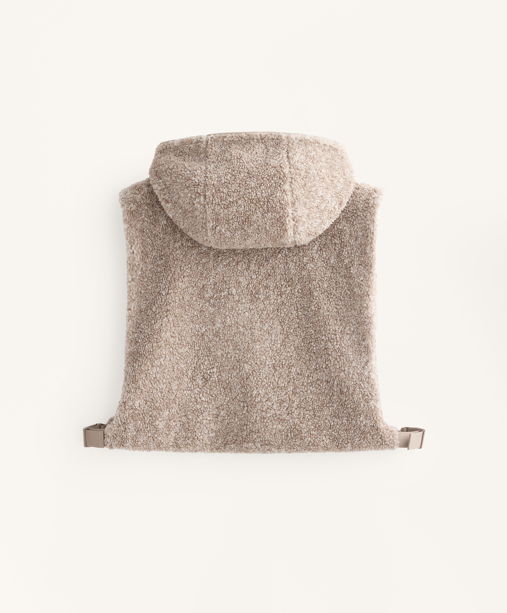 Oysho Жилет с капюшоном, бежевый меланж