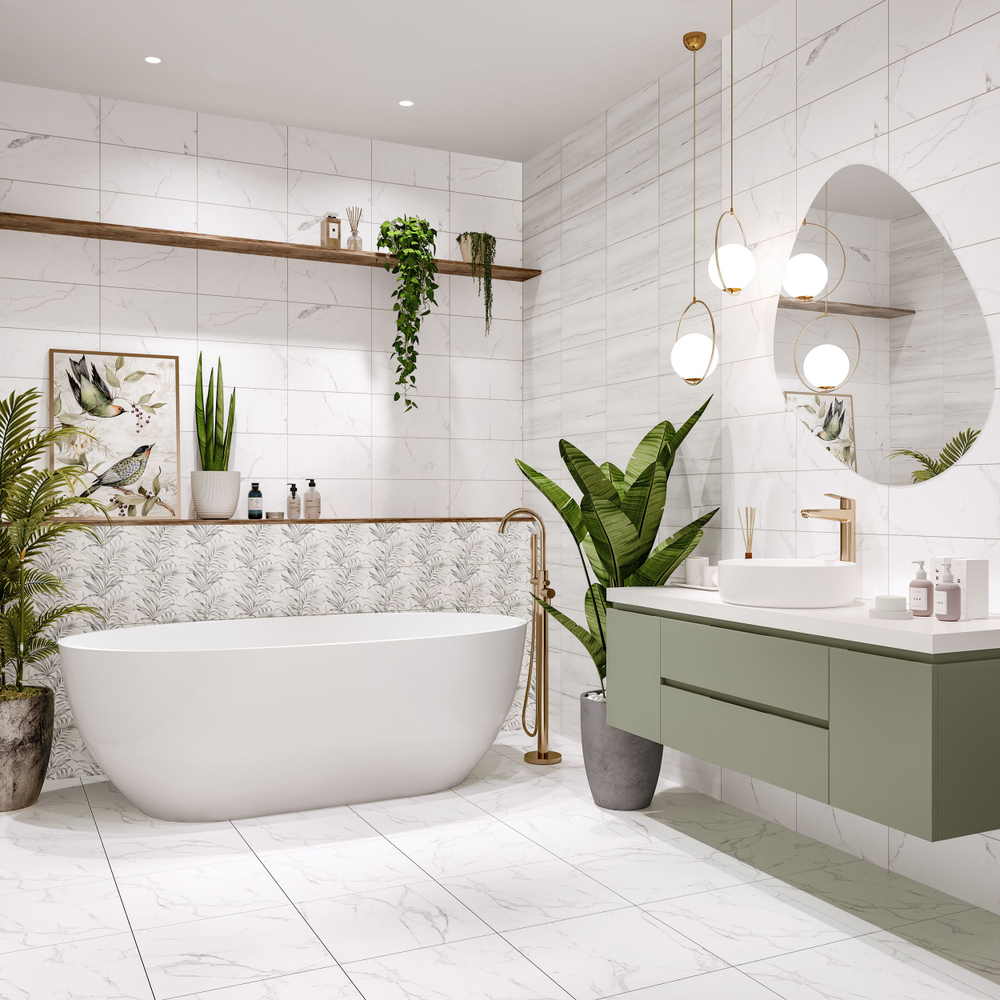 Плитка керамическая CULTO ECTA BLIZZARD матовый 20x40см, упаковка 1,2м2