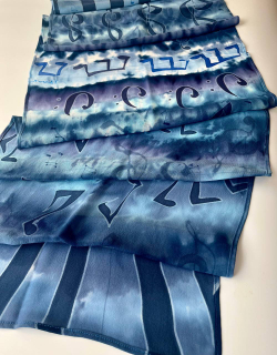 Шарф ручной работы из натурального шелка (2)