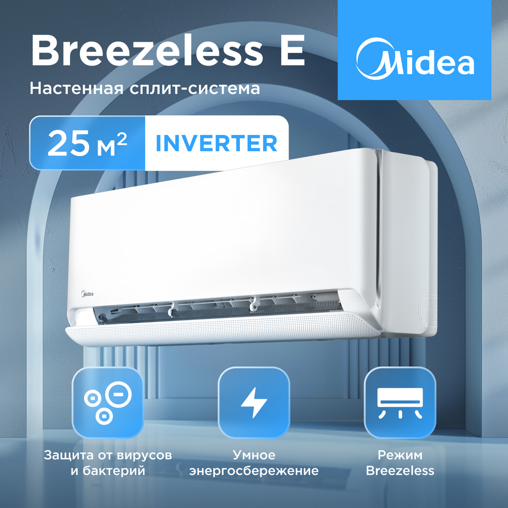 Настенная сплит-система Midea Breezeless E MSFE-09N8D6-I/MSFE-09N8D6-O