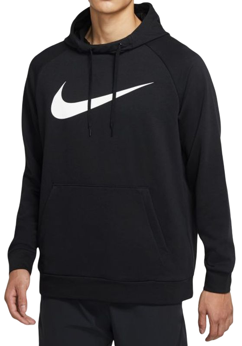 Мужская теннисная кофта Nike Dri-Fit Hoodie PO Swoosh M - black/white