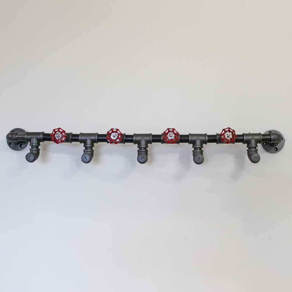 Настенная вешалка для одежды в индустриальном стиле, лофт