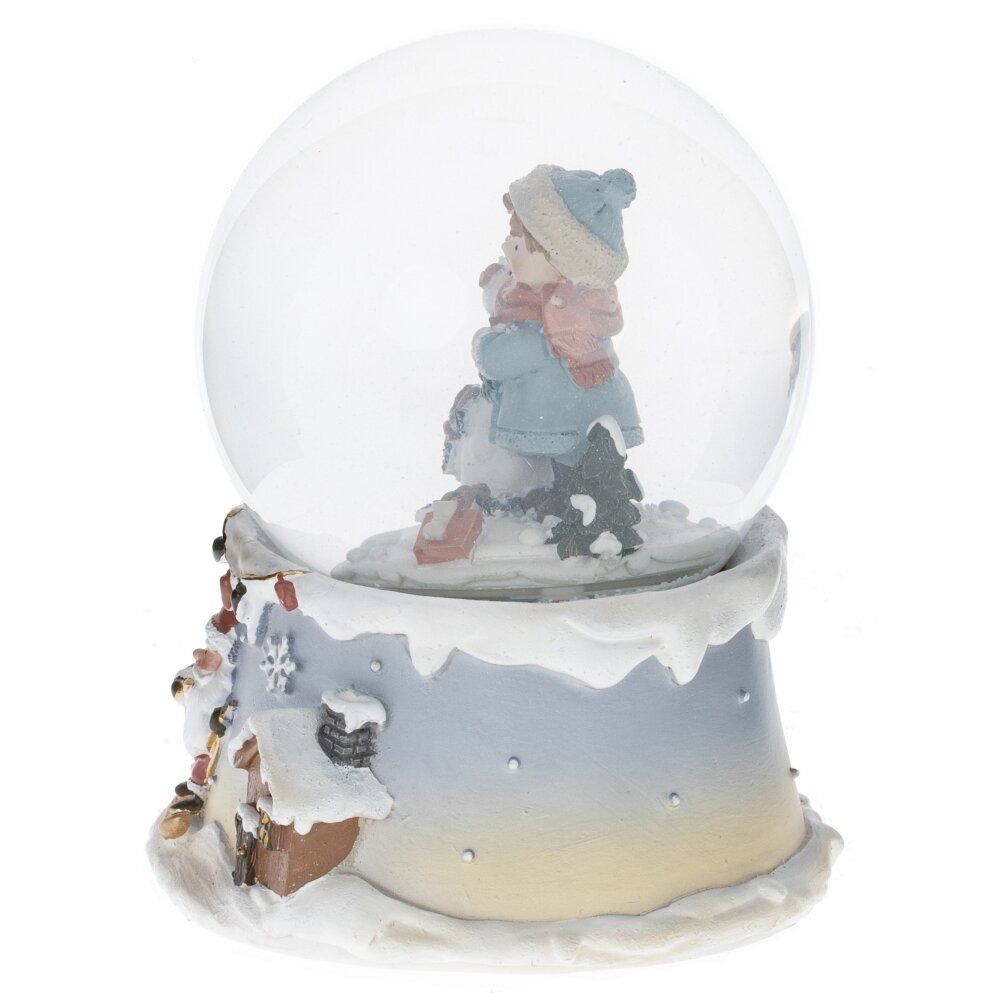 GAEM Фигурка декоративная "Снеговик" в стекл шаре (муз, вьюга, АААх3, н/п), L11 W11 H14 см