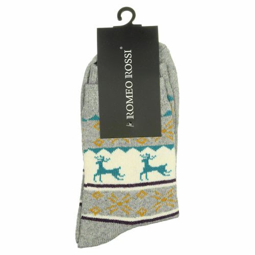 Мужские носки серые ROMEO ROSSI с шерстью 8044-3
