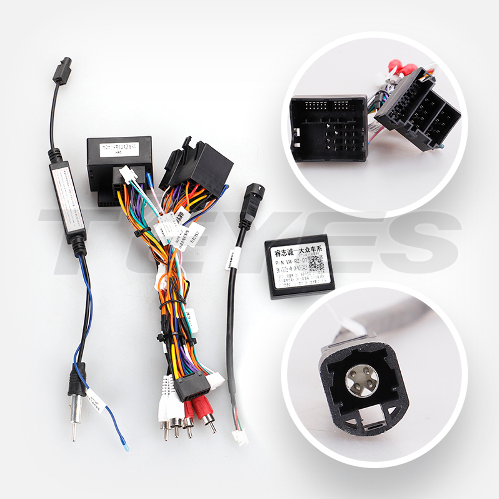 Магнитола для Volkswagen Tiguan 1 2007-2016, Golf Plus (рамка 9 чёрная, любая кнопка) - Teyes CC3-2K-360 на Android 10, 2K QLED, 6Гб+128Гб, CarPlay, 4G SIM-слот, 4 камеры в комплекте