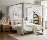 Кровать 160*200 «Берген» с балдахином + тумба