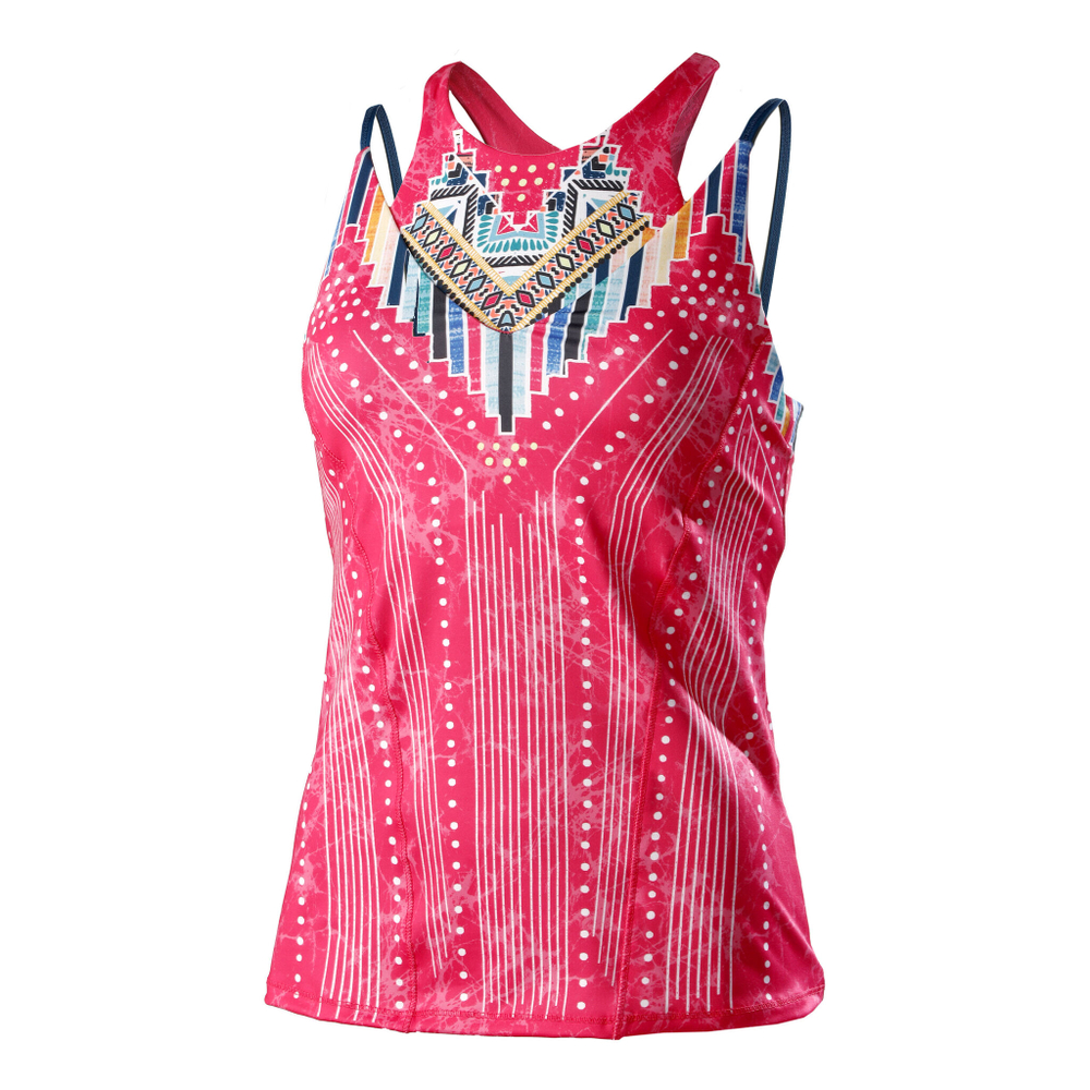 Женская теннисная майка Lucky in Love Pretty Ink Bralette Tank Top Women - Pink, Multicoloured