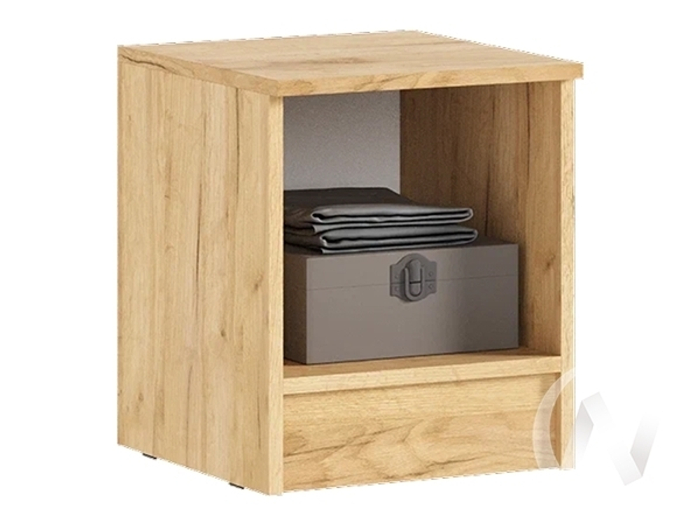 Тумба Спальня Бася (дуб крафт/графит) (Продажа только комплектом)