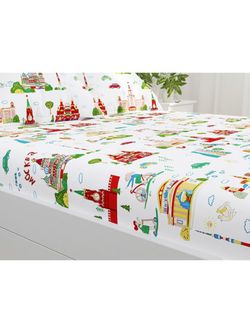 Постельное белье Сказка "Москва" 2-спальный наволочки 50х70 2шт Простынь на резинке 160х200 см Пододеяльник 175х215 см