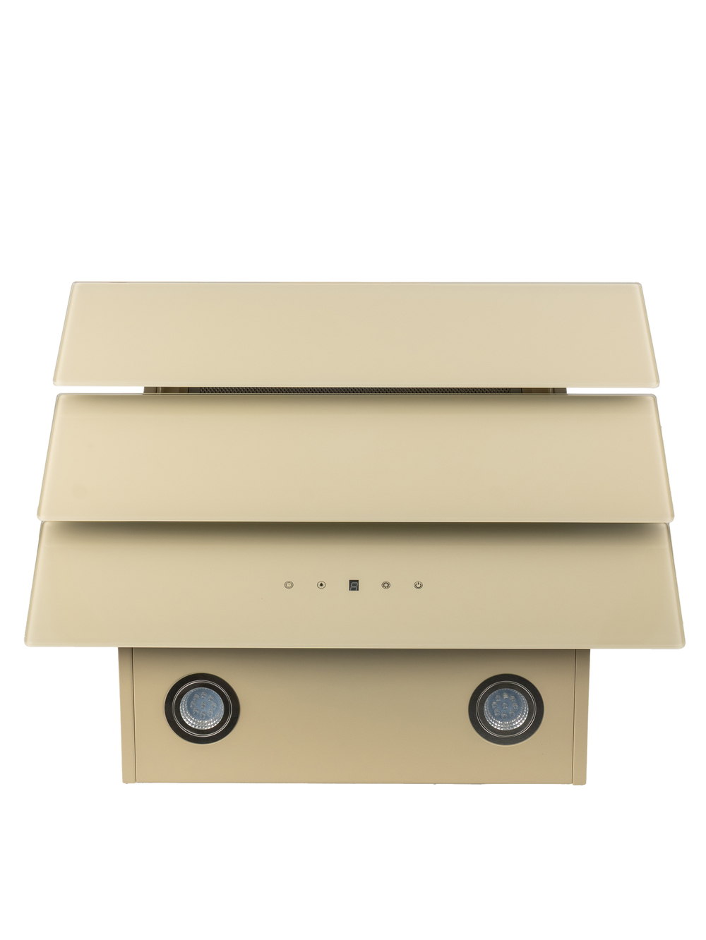 Вытяжка кухонная MACBI MТG60TL (IVORY) бежевый, D150мм, 1100м3/ч, наклонная, мотор 230Ватт, стекло 60см, сенсорное управл.