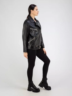 Кожаная куртка демисезонная оверсайз косуха