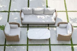 "Аликанте" лаунж-зона из искусственного ротанга, цвет соломенный