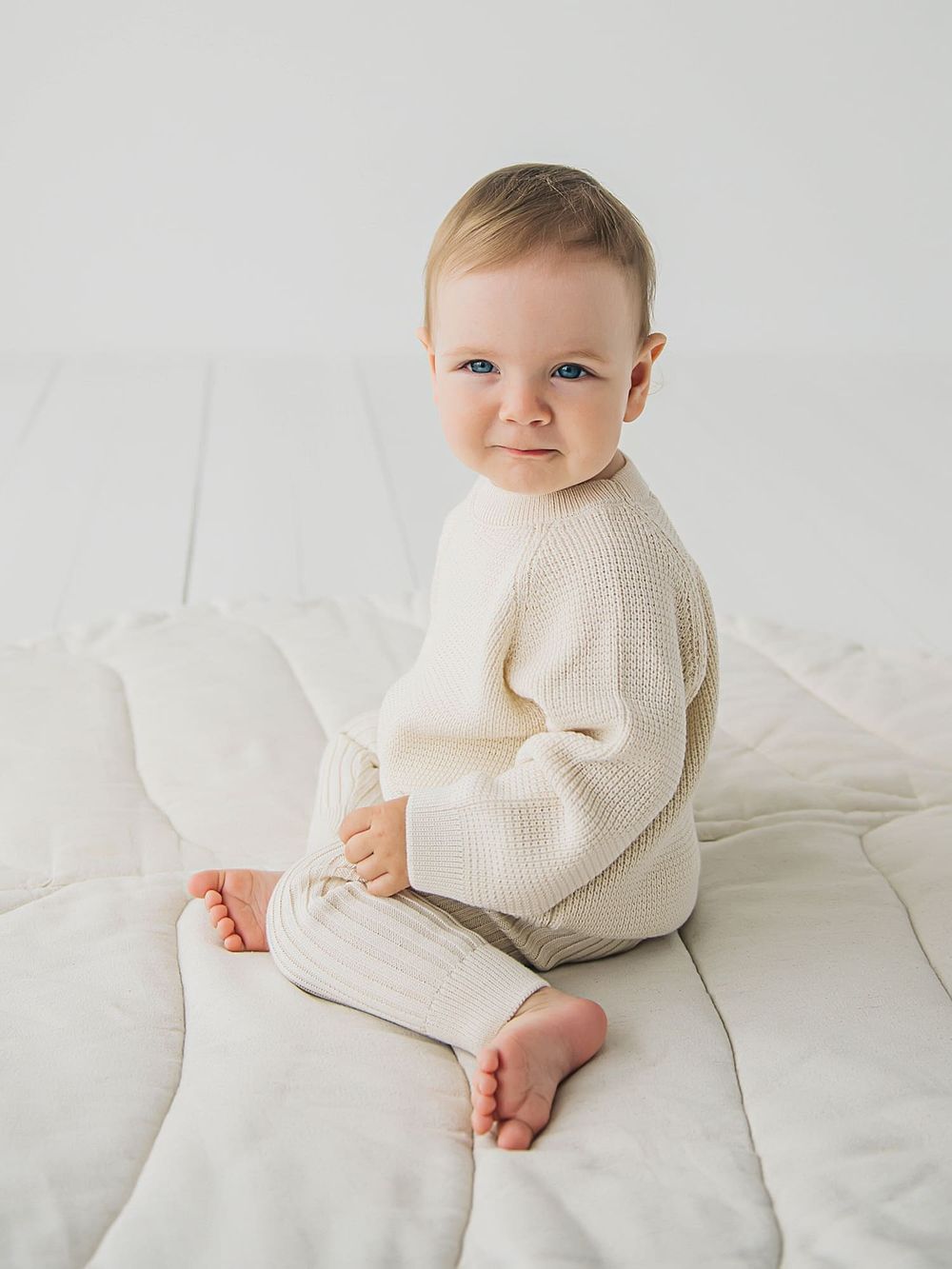 Костюм вязаный "Тофу" 0+