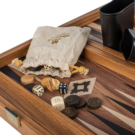 Нарды с боковыми стойками 30x20см Manopoulos Backgammon bxl3kk