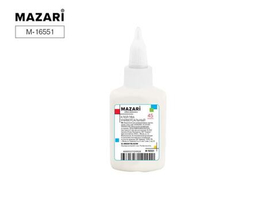 Клей ПВА 45гр. универсальный, дозатор/выкручивающийся колпачок (Mazari)