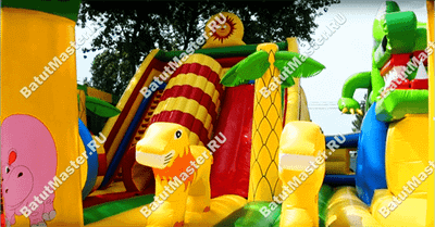 Надувной батут "Мульти-сафари крокодил"