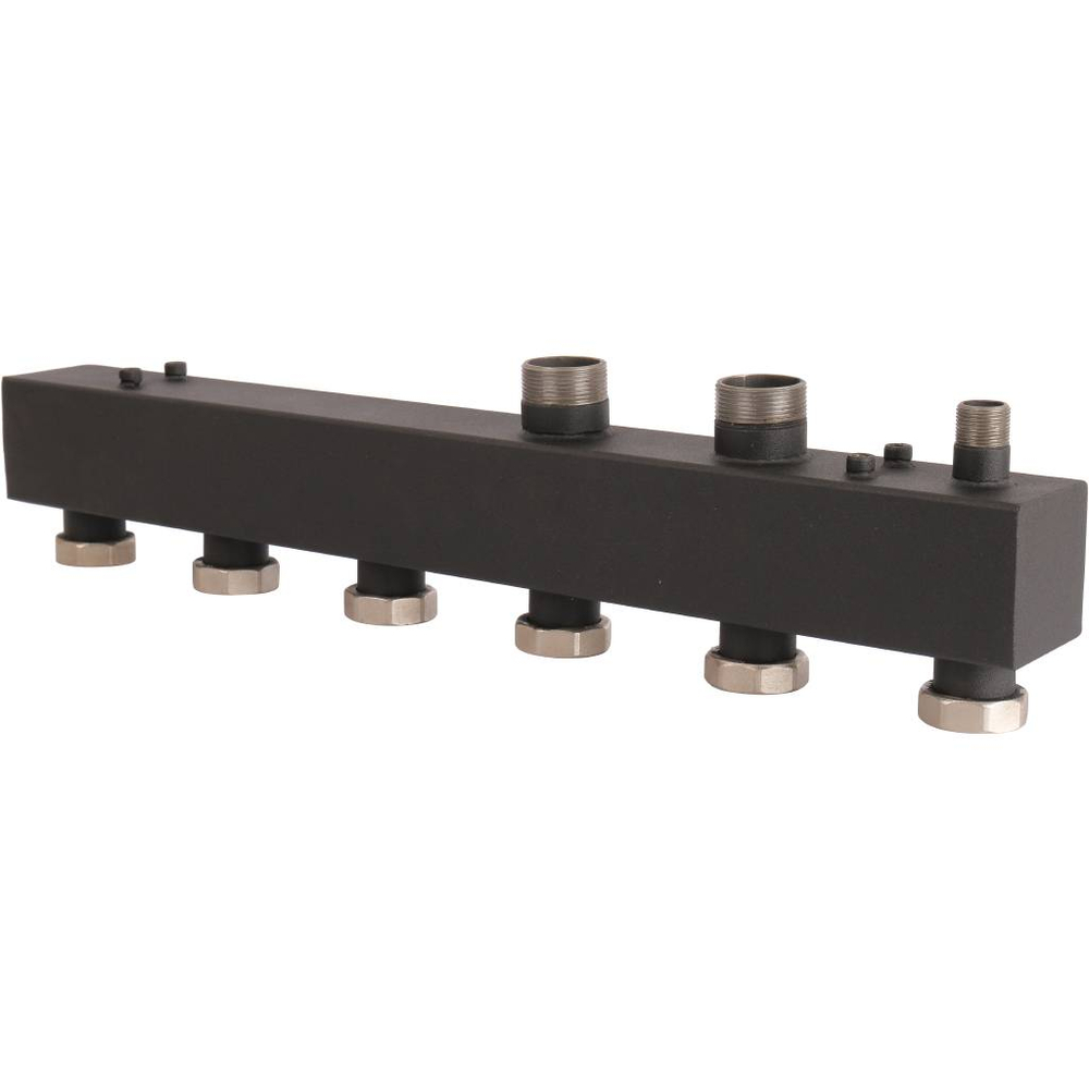 Коллектор котельной разводки ROMMER - 1"1/2 НР на 3 контура 1"1/2 НГ (до 85кВт, черная сталь)