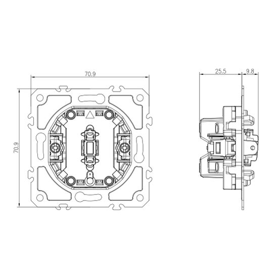 Механизм выключателя В1 (простого),  10A 250В~,  серия DB