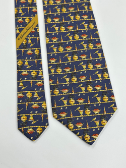 Галстук тёмно-синий Salvatore Ferragamo