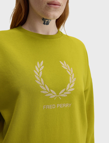 Свитшот FRED PERRY Glitter Print Sweatshirt