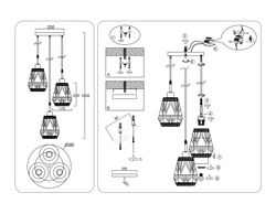 Ambrella Светильник подвесной в стиле лофт Loft TR8522