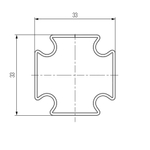 Профиль для устройства каркасной системы в штангах 1.5 м 2109000030 (TECE 9000000)