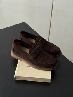 Лоферы из натуральной замши