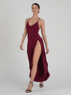 Lotus Unitard, Dark Red
