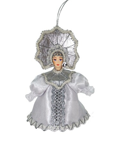 Кукла-подвеска Снежинка-Снегурочка