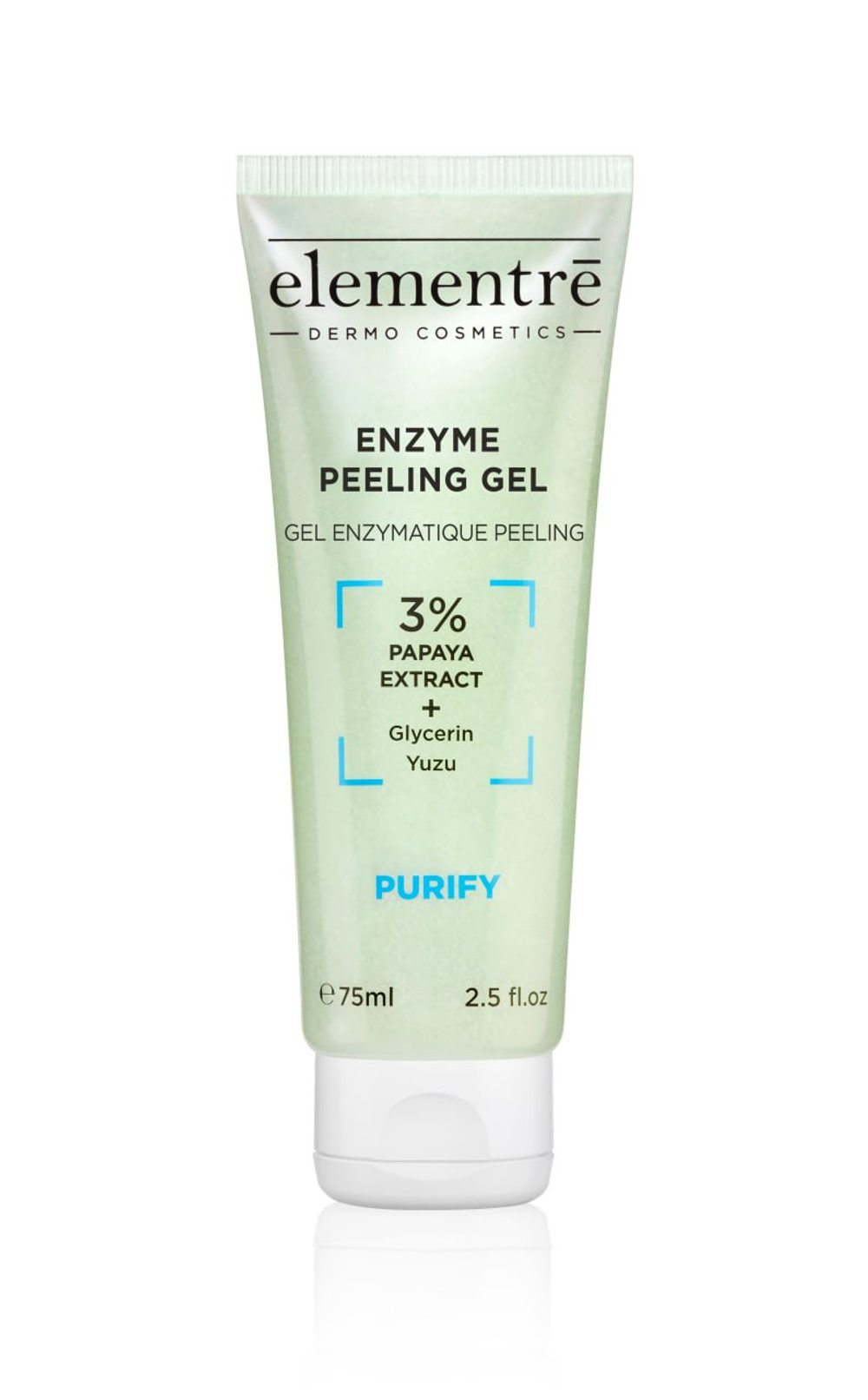Энзимный гель-пилинг - 3% PAPAYA ENZYME PEEL GEL 75 ml от Elementrè Dermo Cosmetics, Швейцария, идеально подходит для чувствительной и реактивной кожи