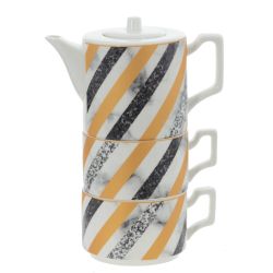 GAEM Набор чайный 2 перс. 3 предм. (чашка 250 мл, чайник 450 мл), L15 W9 H21 см