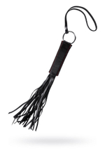 Черная кожаная плеть «Классическая» - 50 см. (Цвет: черный)