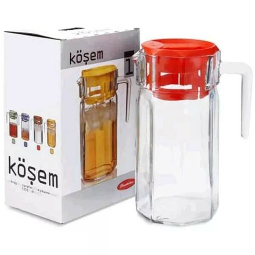 Кувшин Pasabahce Kosem 1,235л с крышкой, стекло