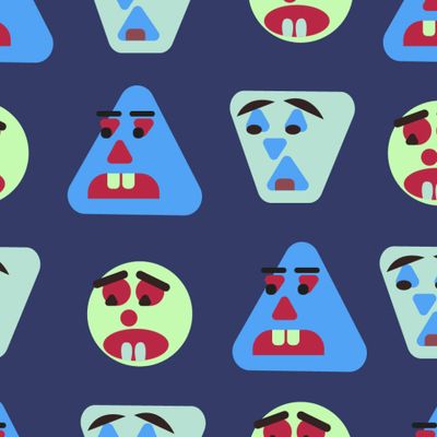 рожицы эмоджи на фиолетовом фоне