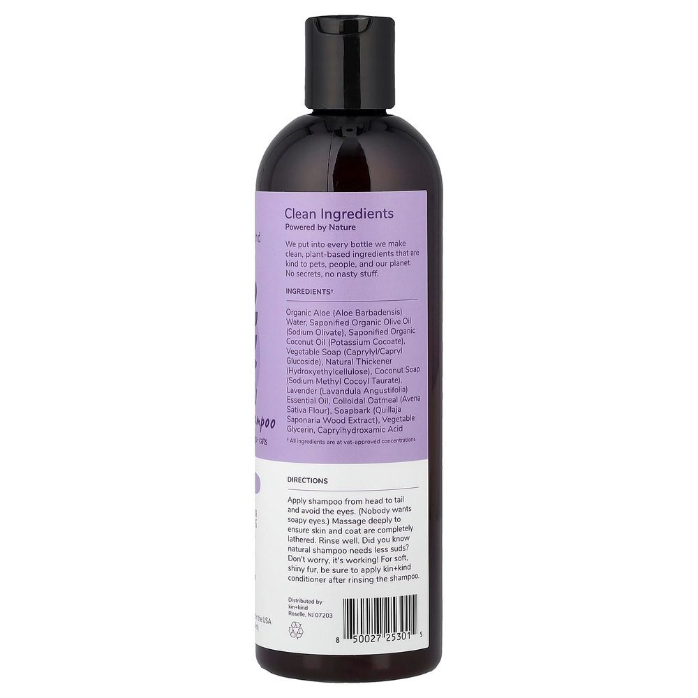 Kin+Kind, Натуральный шампунь с овсянкой, для собак и кошек, с лавандой, 354 мл (12 жидк. унц.)