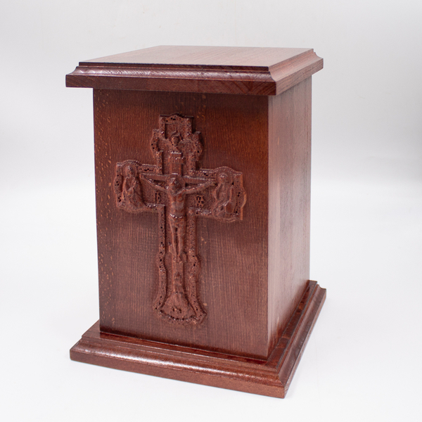 Урна для праха ясень "3D Крест"