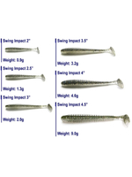 Приманка силиконовая Keitech Swing Impact 4.5" #417 Gold Flash Minnow, 3 упаковки по 6 штук