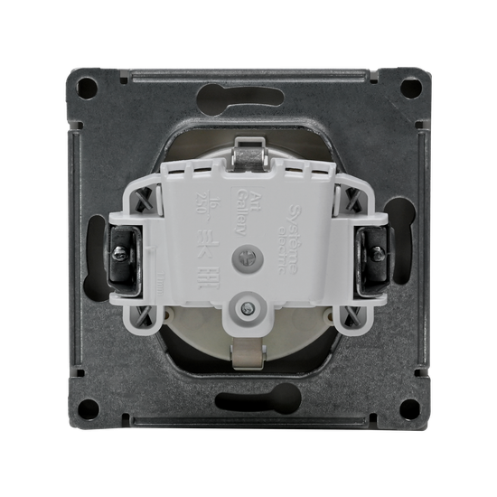 Розетка ArtGallery 16А с заземл. защ. шторки механизм бел. SE GAL000145