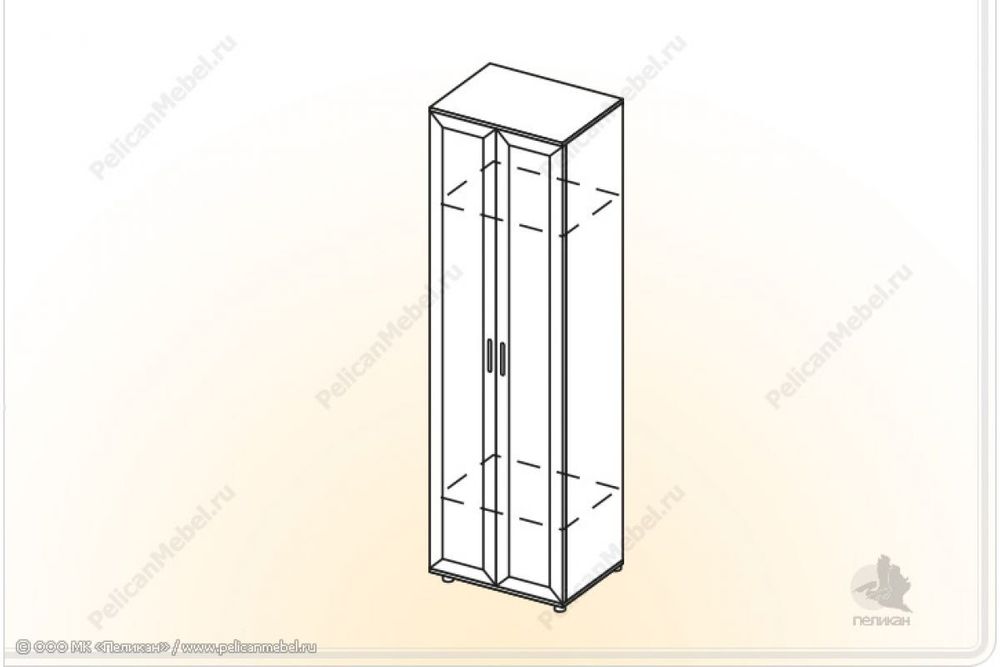 Классика (Пеликан) ШК-0,6 Шкаф для одежды