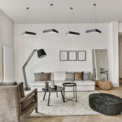 Светильник LED ЭРА Geometria SPO-151-B-40K-030 Delta 30Вт 4000К 3000Лм IP40 600*600*80 черный подвесной | Декоративные светильники Geometria