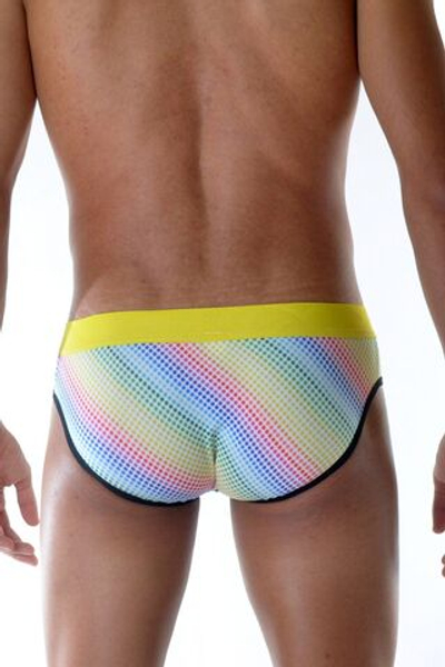 Мужские трусы-слипы в разноцветный горох (Размер: XL) (Цвет: разноцветный)