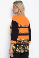 Джемпер Ламия (оранжево-черный) Б11331 LT Collection