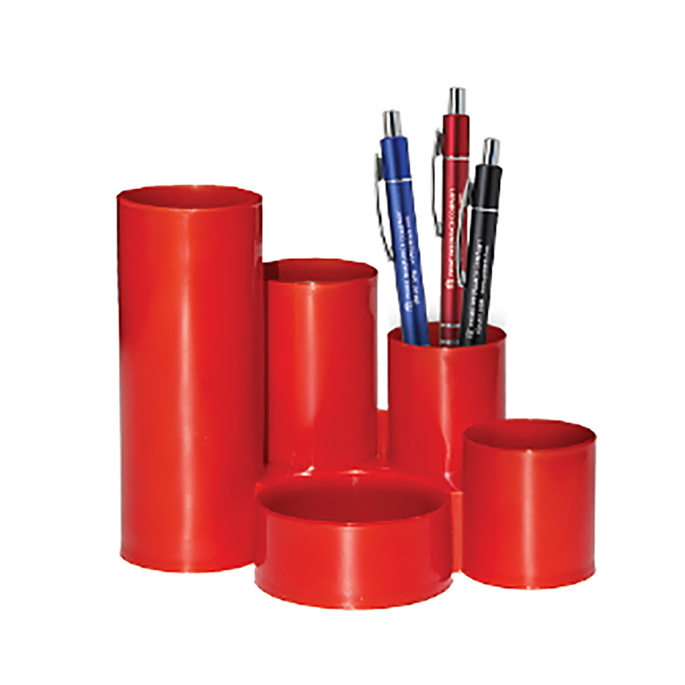 Подставка-органайзер "Пчелка", 5 секций, пластик, красный