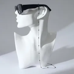 Цепочка для очков "Эстетика" №52, цвет тёмно-серый